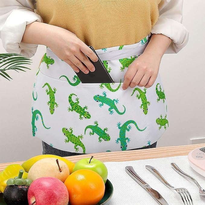 Short 3 Pockets Waist Waiter Waitress Half Apron Waterproof Chef Aprons