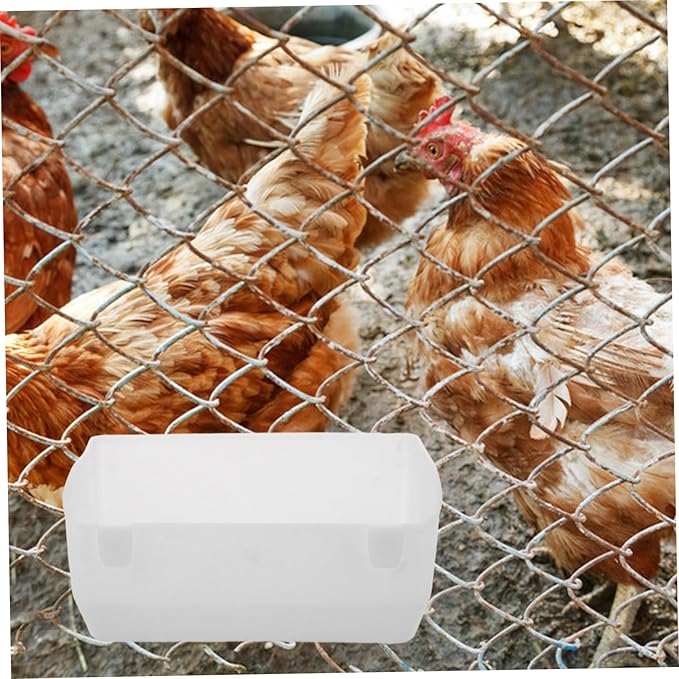 YARNOW 2pcs Hanging Chicken Feeder and Waterer Plastic Chick Feeder Deep Design for Poultry Farms Prevents Leakage and to Clean and Refill