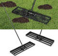 Happygrill Lawn Leveling Rake, Heavy Duty Lawn Level Tool for Soil w/67” Handle, Dirt Ground Leveler, Effort-Saving Landscape Rake for Garden, Backyard, Golf Course, Farm, Pasture (36" x 10", Black)