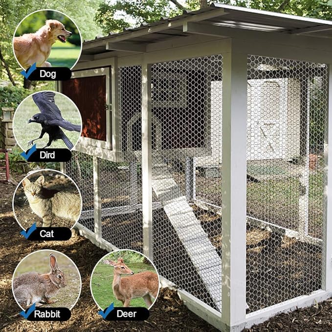 Fencer Wire 20 Gauge Galvanized Poultry Hex Netting with 2 inch Mesh
