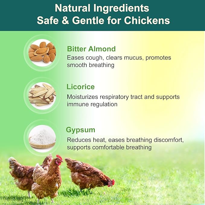 Chicken Respiratory Support Supplement - 300 Tablets - Poultry Breathing Aid Pills, Support Coughing & Wheezing, Promote Lung Health, Natural, Gentle Formula, Safe for Chickens of All Ages and Breeds
