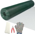 Hardware Cloth 1/2inx48inx100ft, Chicken Wire Fencing Vinyl PVC Coated Welded Wire Mesh Animal Coop Garden Plant for Rabbit Snake Rodents Foxes Groundhogs Poultry Netting Cage Farm Protection