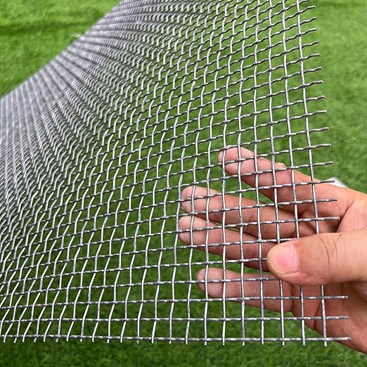 16 Gauge Strong Galvanized Woven Mesh 40"X24" 1/3" Mesh(About 0.32")|Delivered Flat|Poultry Cage Netting -Anti-Rodent Steel Mesh Crimped Mesh Snake Fence Chicken Wire Fencing-Corrugated Wire
