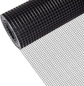 24" x 100' 1/4inch Hardware Cloth, Black Vinyl Coated Chicken Wire Fence Galvanized Welded Mesh Roll for Home Garden Rabbit Cage