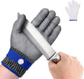 ZEEGO ANSI A9 Cut Resistant Glove, Food Grade Stainless Steel Mesh Metal Glove, Suitable for Mandoline, Kitchen Cooking,Butcher Meat Cutting and Oyster Shucking(Medium Size)