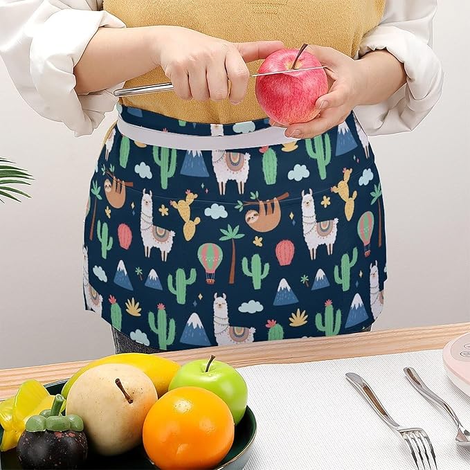 Server Waitress Waist Apron Cooking Kitchen Restaurant Aprons for Women Men