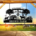 Personalized Farm Sign, Custom Farm Metal Signs Outdoor, Custom Ranch Sign, Customized Family Name Metal Signs for Farms, Ranch, Farmhouse, Welcome Signs Housewarming Rancher Gifts