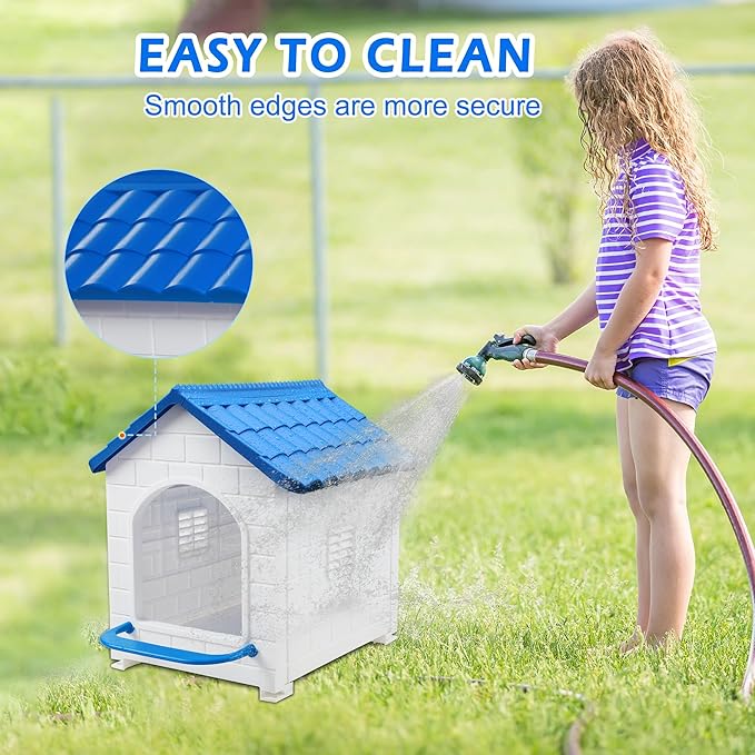 Chicken Nesting Box, 100% Waterproof Hens Nesting Box for Laying Eggs for Hens, Ducks and Poultry, Large Signle Compartment Chicken Nesting Boxs Indoor & Outdoor (Blue)