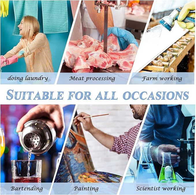 Hercicy 3 Pcs Heavy Duty Waterproof Aprons 47 Inches PVC Vinyl Aprons Transparent Plastic Oil Proof Apron for Dishwashing Cooking Kitchen Cleaning Drawing(White)