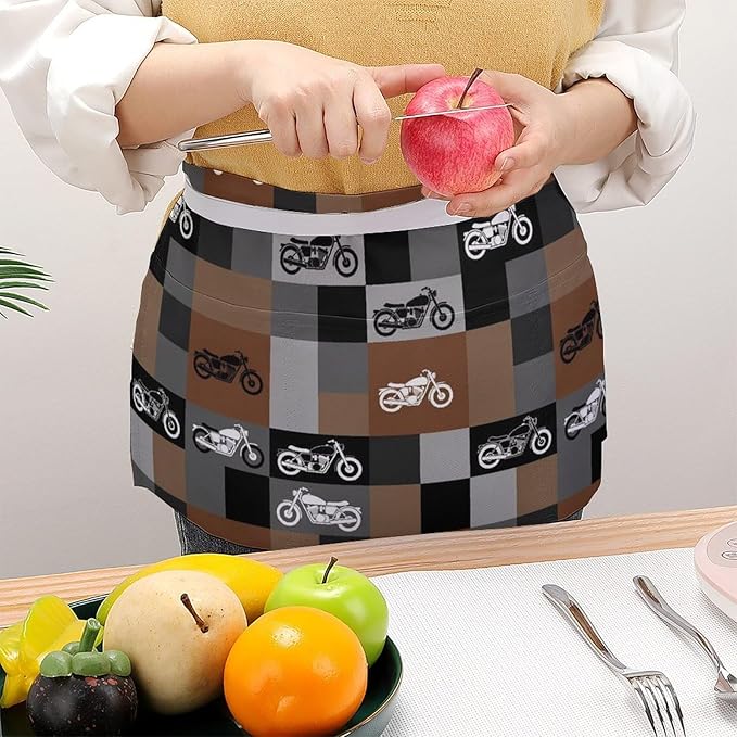 Server Waitress Waist Apron Cooking Kitchen Restaurant Aprons for Women Men