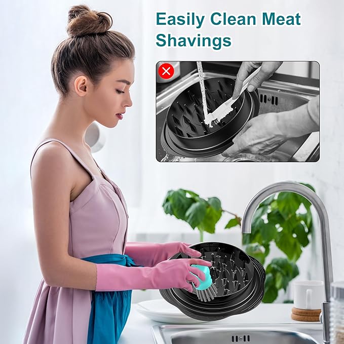 Mini Dish Brush for Cleaning Chicken Shredder, Palm Brush Dish Scrubber with Ergonomic Grip, Kitchen Brush for Washing Dishes, Pans, Pots, Sink (1, Mint Green)