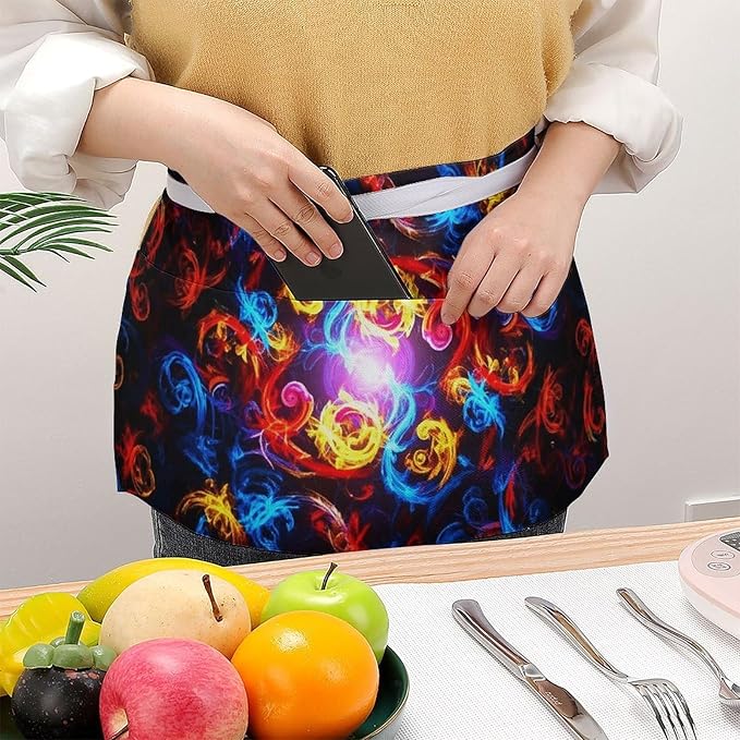Short 3 Pockets Waist Waiter Waitress Half Apron Waterproof Chef Aprons