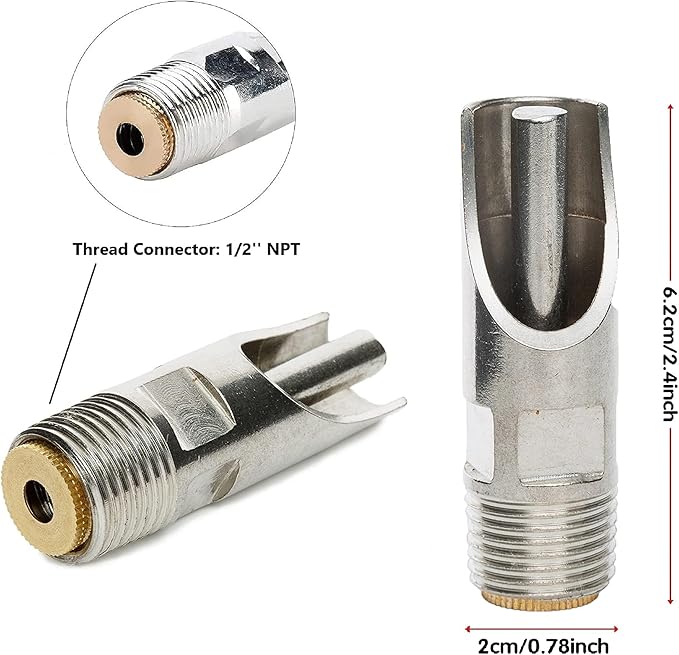 Pack of 10 Stainless Steel NPT 1/2" Automatic Pig Nipple Drinker for Sows Piglets Drinking