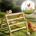 17" Extra Long Chicken Perch, 3-in-1 Chicken Roosting Bars with Swing, Natural Pine Wood Chicken Roost, Chicken Coop Accessory for Hens, Chicks, Parrots & Other Birds