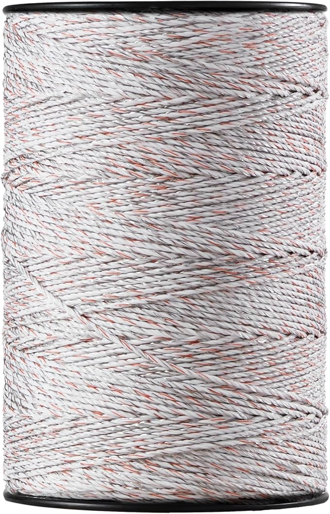 VEVOR Electric Fence Wire, 2625Ft 800M Portable Polywire, 3/32" Diameter 9 Mixed Metal Strands for Reliable Conductivity and UV, Rust Resistance, Fencing Rope Line for Horse, Cattle, Livestock
