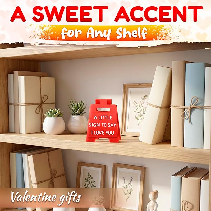 A Little Sign to Say I Love You – Love Sign, Romantic Valentine's Day Gifts, Anniversary, Wedding and Birthday, Cute Desk Decor, Durable Plastic | Gifts for Boyfriend, Girlfriend, Fiance, Him and Her