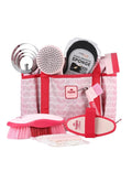 9-Piece Horse Grooming Brush Kit, Silicone Curry Comb & Grooming Brushes for Daily Care, Bathing & Shedding Pink Garnet