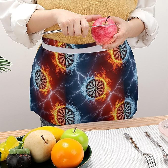 Waterproof Half Waist Apron Kitchen Chef Apron for Cooking Server Waitress