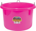 Little Giant® Plastic Round Feeder | Feed Bucket for Livestock | Ultra Durable Round Plastic Bucket | Made in USA | 8 Gallon | Hot Pink