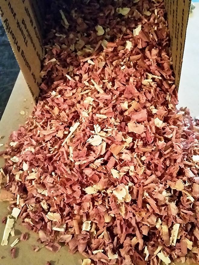 Cedar, Red Oak, and Pine Shavings. 100% All Natural Wood Curls (4 Boxes Cedar)