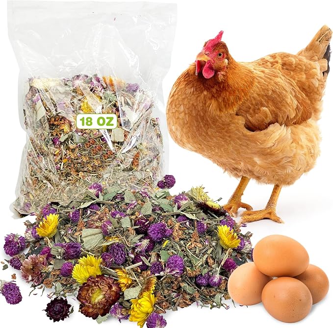 Hamiledyi 18 oz Chicken Nesting Herbs Natural Nesting Box Herbs Aromatic & Fresh for Coop & Nest Boxes Natural Dried Herbs for Laying Hens & Chicks Increase Egg Production