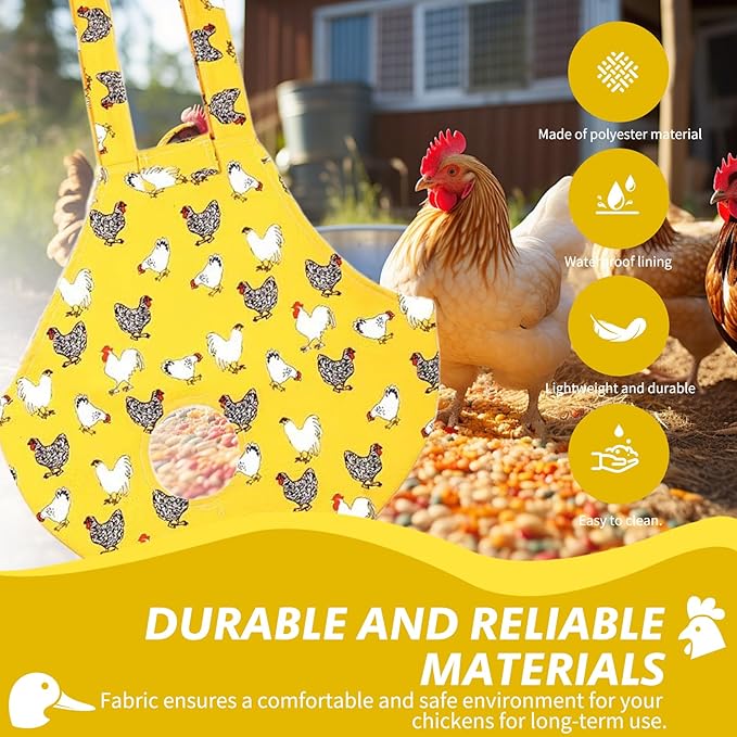 Chicken Holder Bag Chicken Medic Bag Chicken Carrier with Handle Chicken Supplies Catching Hand Bag for Hen Rooster Poultry Chicken Transport (Yellow Mix Color(1 Pack))