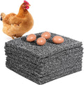 8 Pcs Chicken Nesting Pads, Washable Nesting Box Liners for Chicken Coop, Reusable Plastic Nest Box Pads with 4 Pcs Fake Wooden Eggs, Chicken Laying Mats, 12×12×0.8 inch