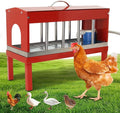 Automatic Chicken Waterer Stainless Steel Poultry Waterer No Waste with Float Valve Kit Bottom Bracket Chicken Watering System for Chicken Duck Goose Pigeon