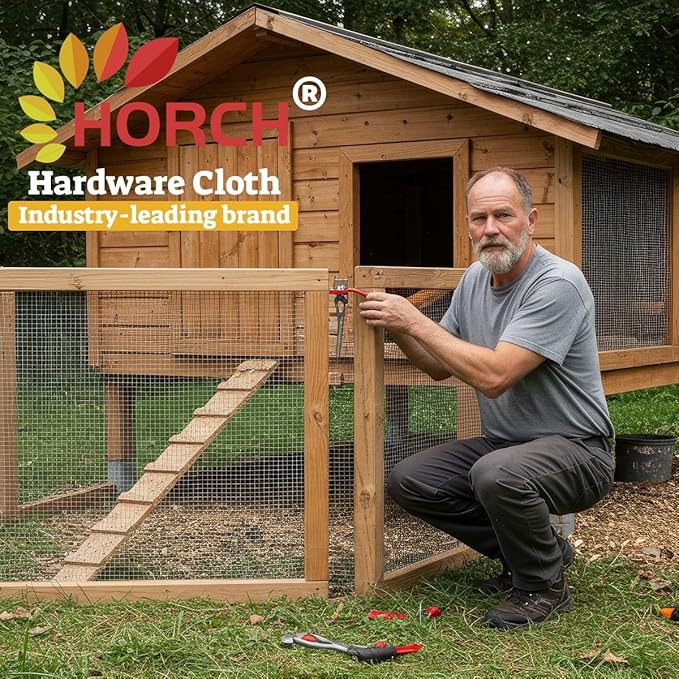 HORCH Black Hardware Cloth 1/4 inch 36 x 100 ft 19 Gauge, Chicken Wire Mesh Roll, Chicken Wire Fencing, Wire Fence Roll, Wire Mesh Fence, Tree Guard, Mesh & Wire Cloth, Rat Wire, Hardware Mesh