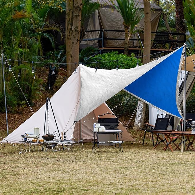 TICONN Heavy Duty Tarp Cover, Extra Thick Tarps Waterproof Tear and Rip Proof UV Resistant Tarpaulin with Reinforced Grommets and Edges (5.5 Mil, 16'x20')