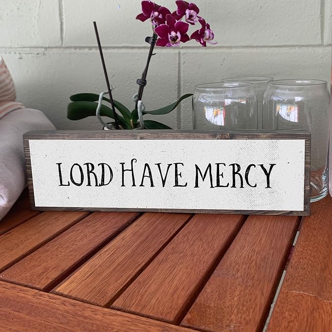 Wood & Metal Southern Sign – Weatherproof Indoor Outdoor Wall Decor – Rustic Charm with "Lord Have Mercy" – Gift-Wrapped & Ready to Give