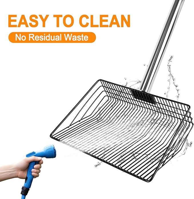 Large Chicken Poop Scooper, Chicken Coop Rake Scooper Accessories