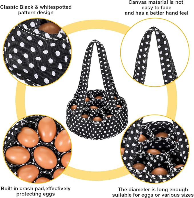 Egg Collecting Apron, 9 Pocket Chicken Apron, Washable Canvas Egg Collecting Basket Fresh Eggs Collection Carrier Bag for Chicken Duck Goose Eggs, Farm Home Use