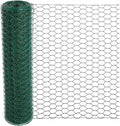 Chicken Wire for Floral Arrangements, 15.7 x 157 Inches Green Mesh, 0.6 Inch Hexagonal Galvanized PVC Coated Netting Fence for Crafts, Poultry, Garden