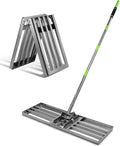 WORKPRO Lawn Leveling Rake, Heavy Duty Leveling Rake with 30” x 10” Ground Plate, Yard Leveling Rakes with 6FT Adjustable Handle, Metal Lawn Leveler for Garden, Backyard, Golf Course, Farm, Pasture