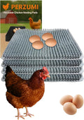 4-Pack Washable Chicken Nesting Pads for Chicken Coop, 13x11in Reusable Nest Box Liners, Trim-to-Fit Open-Grid Bedding for Cleaner Eggs, Heavy-Duty Poultry Supplies (Grey)