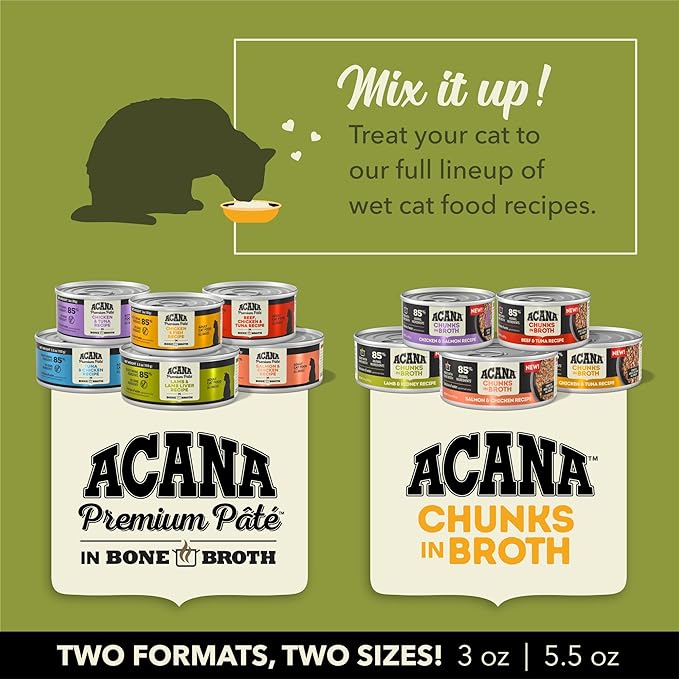 ACANA Premium Pate Kitten Wet Cat Food in Bone Broth Chicken + Tuna Recipe 3oz Cans (24 Count)