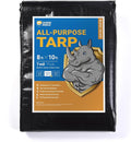 GUARD SHIELD Black Tarp Waterproof 8x10 Feet Medium Duty All Purpose Poly Tarps Cover 7mil