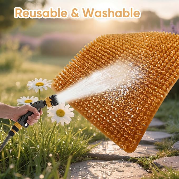 10 Pcs Chicken Nesting Pads Washable 13.8 * 11.6 Nesting Box Pads for Chickens Coop Artificial Grass Rug Accessories Plastic Grass Mat for Chicken Coop Accessories(Brown)