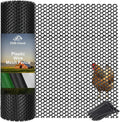 Plastic Chicken Wire Mesh Fence,Plastic Chicken Wire Roll 16in x 10ft,Garden Netting Fencing Barrier for Poultry, Animals, Pets and Balcony(Black)