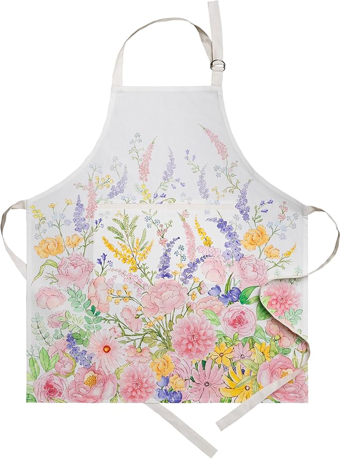 Maison d' Hermine 100% Cotton Apron for women with Pocket Kitchen Chef Apron for Men Cooking Easter Decorations