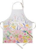 Maison d' Hermine 100% Cotton Apron for women with Pocket Kitchen Chef Apron for Men Cooking Easter Decorations