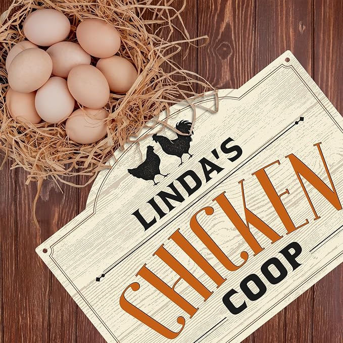 Custom Farm Chicken Coop Sign, Personalized Name Farmhouse Décor, For Outdoor and Sign, 18x24 Inches, Rust Free .063 Aluminum, Fade Resistant, Made in USA by Sigo Signs