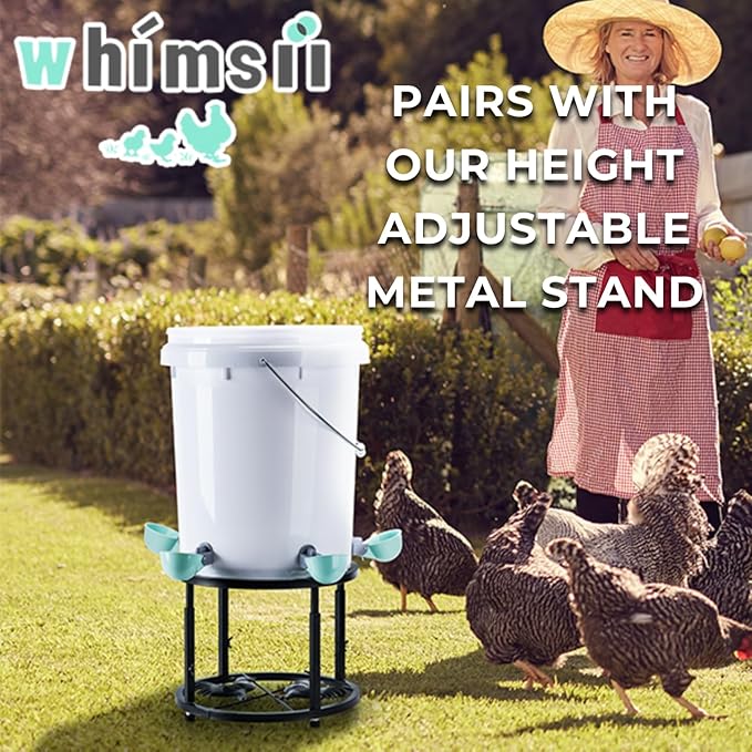 (6 Cups) Chicken Water Cups Feeder, Automatic Chicken Waterer, Anti-Leak System, Holds 50% More Water, Suitable for Chicks, Chicken, Duck, Quail, Turkey