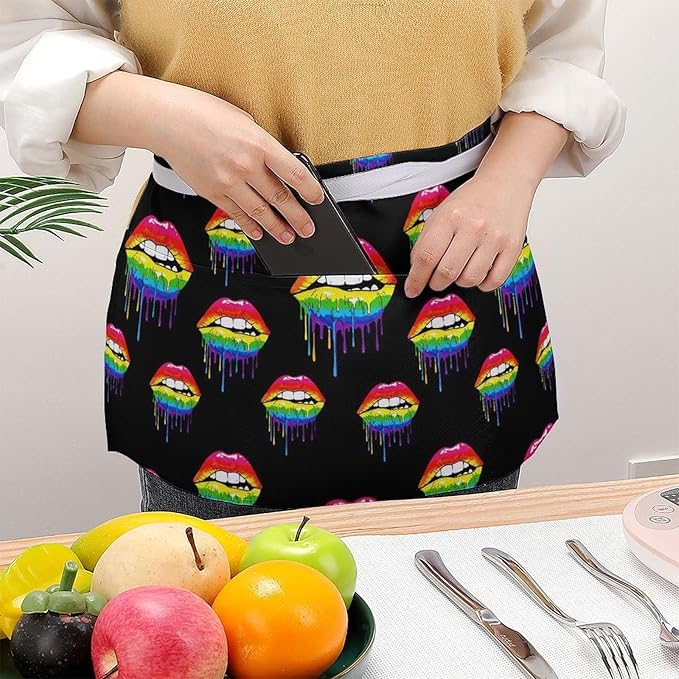 Server Waitress Waist Apron Cooking Kitchen Restaurant Aprons for Women Men