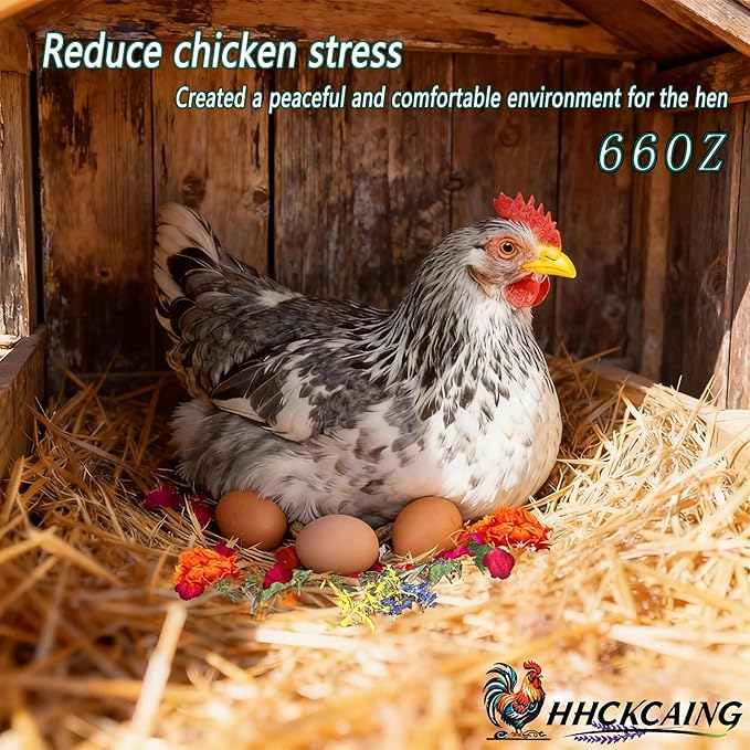 66 oz Nesting Herbs for Chicken coop– All Natural, Increase Egg Production, relieves Stress, and Keeps hens Healthy. Nest Box and Bedding, Backyard Chicken Supplies