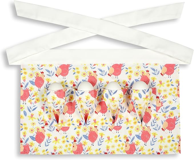 Plum Hill Chicken Egg Collecting Apron - Egg Gathering Aprons for Toddlers and Little Kids - Child Egg Apron for Fresh Eggs
