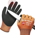 Schwer ProGuard High Level Cut Resistant Work Gloves PR3326 for Extreme Protection，ANSI A9 Cut Gloves with Reinforced Thumb, Non Slip, Durable, Touch-screen, Orange 1 Pair(XXL)