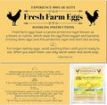 100 Pack Premium Fresh Farm Eggs Handling Instructions Care Accessories Cards Labels | Egg Blank Cartons 4 6 12 15 18 30 48 50 Count Basket Box Container Storing Extra Organizer -M10CH100
