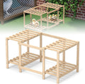 Flehomo Chicken Perch, Wooden Roosting Bars with Ladder for Chicken Coop & Chicken Jungle Gym, Toy for Chicks & Hen Chickens